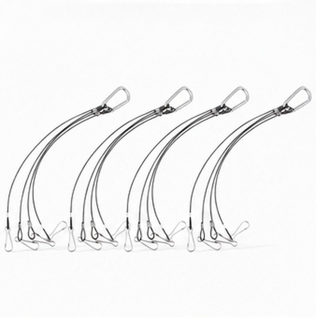 Aquarium Plant Light - 4 Stück Aquarium-Pflanzenwachstumslicht-Seilhalter – Edelstahl-Hängelampe für