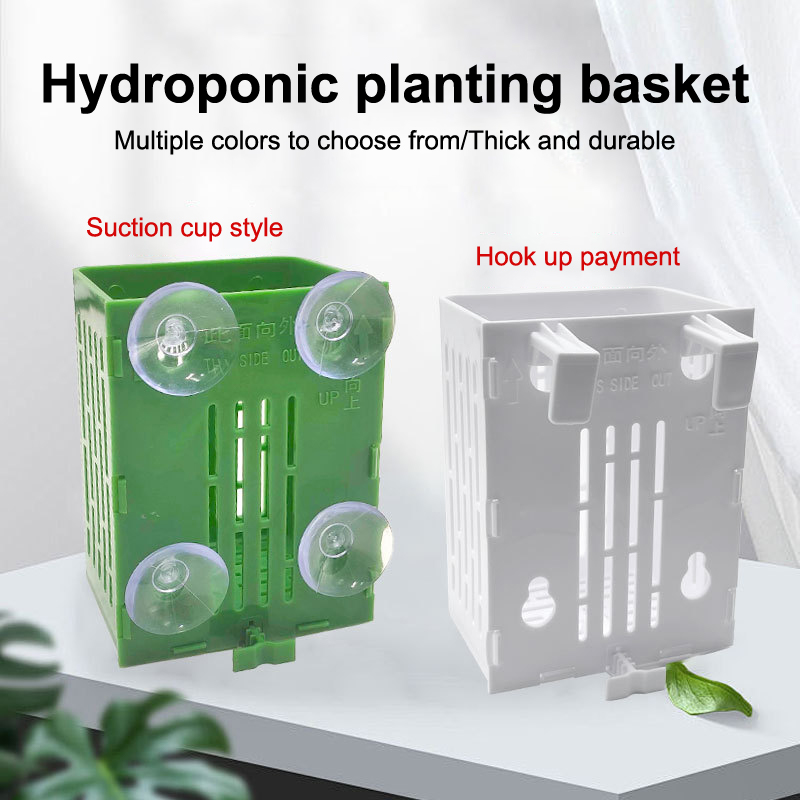 Plant Aquarium Pot - Hängende Saugnapf Haken Aquarium Pflanzenhalter Kunststoff