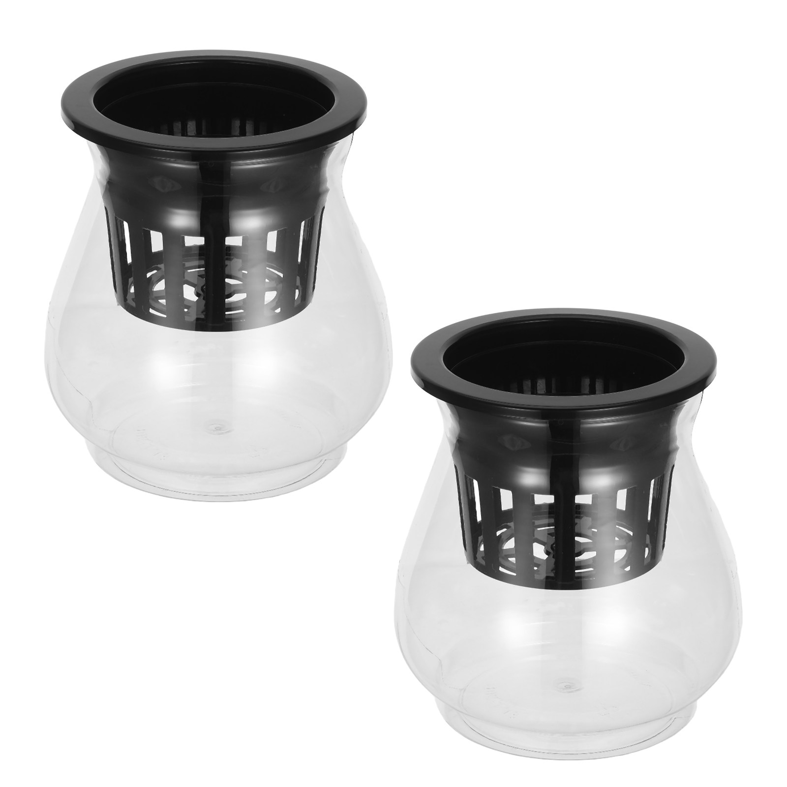 Plant Aquarium Pot - 2 Stück transparente Hydrokultur-Behälter, Fischbecken, Pflanzentopf
