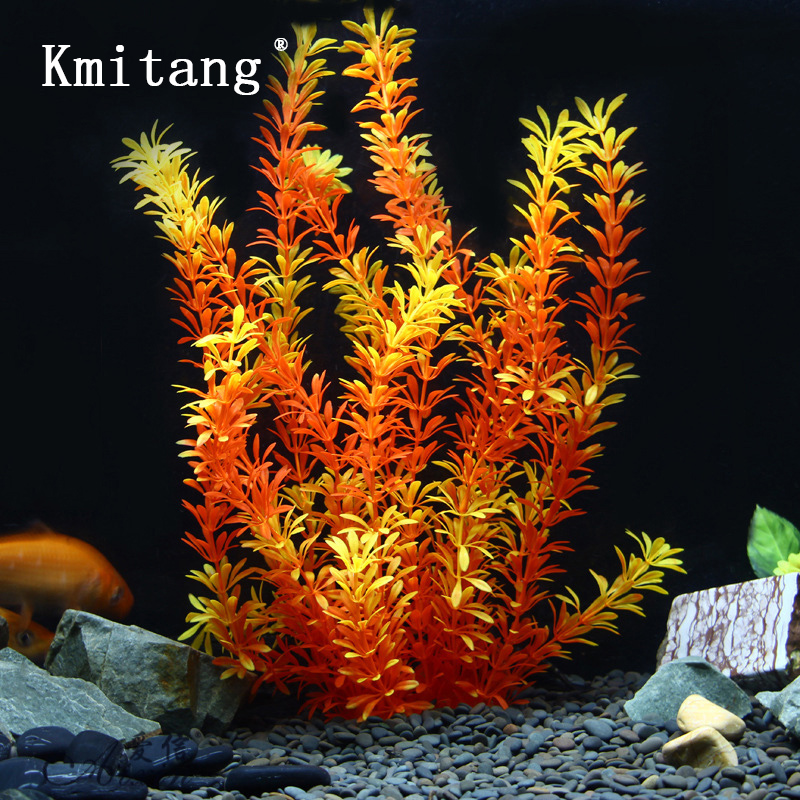 Aquarium Moss - 100cm Tropische Pflanzen, Große Künstliche Wasserpflanzen,