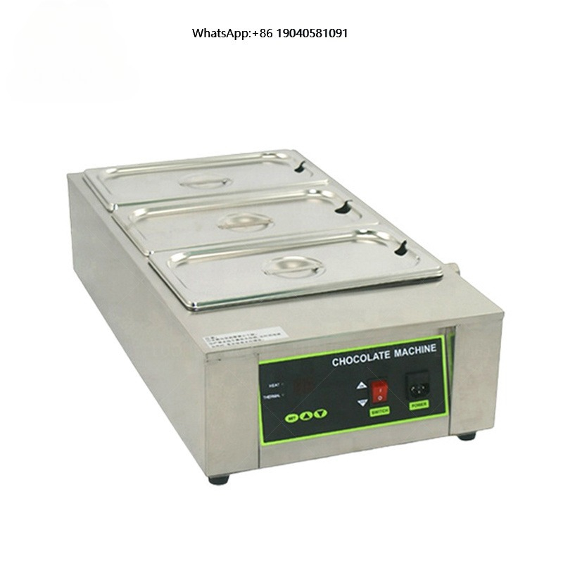 Planted Tank - Elektrischer Schokoladenschmelzofen mit Dreifachbehälter, Hochleistungs-Schokoladen-Temperiermaschine für